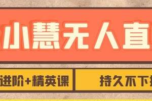 张小慧无人直播精英课，基础+进阶+精英课，持久不下播