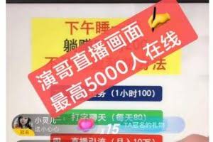 演哥直播变现实战教程，直播月入10万玩法，包含起号细节，新老号都可以