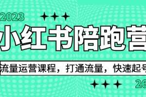2023小红书陪跑营流量运营课程，打通流量，快速起号（26节课）