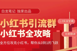 小红书引流全攻略，全方位攻克小红书，帮你从0到1的飞跃