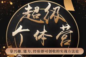 超级个体营:解锁个人“优势”,实现个人品牌持续变现(无水印)