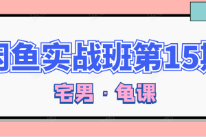 龟课·闲鱼无货源电商课程第15期，一个月收益几万不等【无水印版】