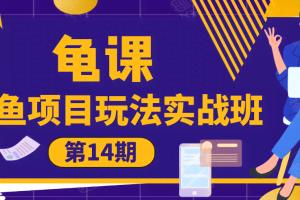龟课·闲鱼项目玩法实战班第14期，批量细节玩法，一个月收益几万