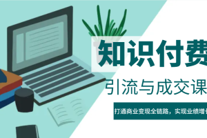 IP合伙人知识付费虚拟项目，引流与成交课程，打通商业变现全链路，实现业绩增长！