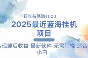 （14488期）2025最新挂机躺赚项目 一台电脑轻松日入500