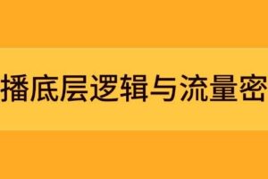 直播底层逻辑与流量密码：定位模型+案例拆解，急速流承接与数据优化全攻略