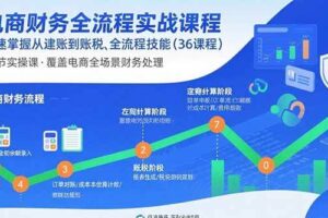 （15883期）电商财务全流程实战课程：快速掌握从建账到报税的全流程技能（36节课）