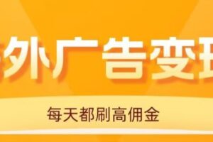 用手机看海外广告，每天10分钟，单机日入20+，无需养鸡，保姆级教程