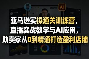 亚马逊实操通关训练营，直播实战教学与AI应用，助卖家从0到精通打造盈利店铺（更新5月23日）