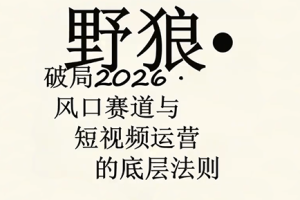 野狼团队·多平台实操运营课(更新4月)