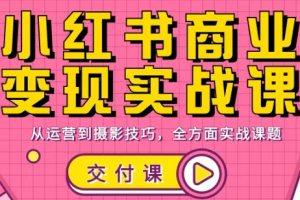饭饭老师·小红书商业变现实战课