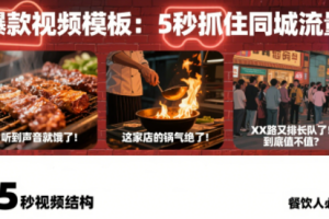 白泽老师·餐饮实体店短视频爆店