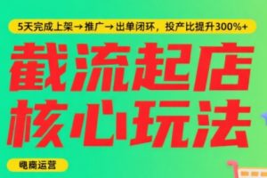 淘宝截流快速起店玩法，掌握暴力快速起店的流程