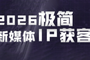 鲲老师·2026极简新媒体IP获客《15分钟手机出片课》
