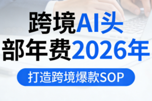 跨境AI头部年费2026年,打造跨境爆款SOP(更新6月)