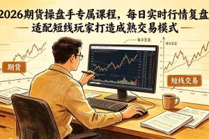 (18902期)2026期货操盘手专属课程-更新6月,每日实时行情复盘,适配短线玩家打造成熟交易模式