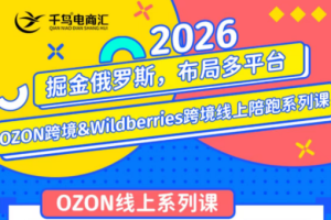 千鸟跨境·26年OZON&wildberries跨境店线上陪跑训练营(更新)