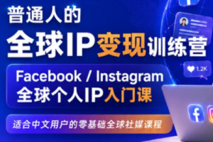 建立海外社媒底层逻辑，打造能变现的个人IP