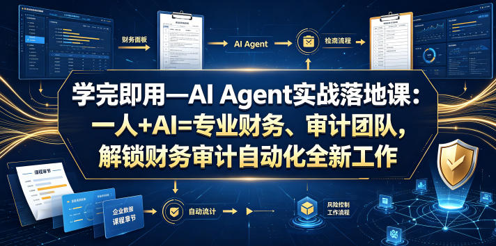 学完即用—AI Agent实战落地课：一人+AI=专业财务、审计团队，解锁财务审计自动化全新工作模式（更新0804）