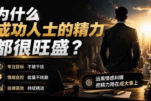 (19754期)付费文章:为什么成功人士的精力都很旺盛?