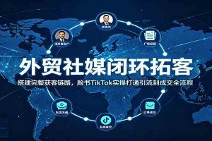 外贸社媒闭环拓客：搭建完整获客链路，脸书TikTok实操打通引流到成交全流程