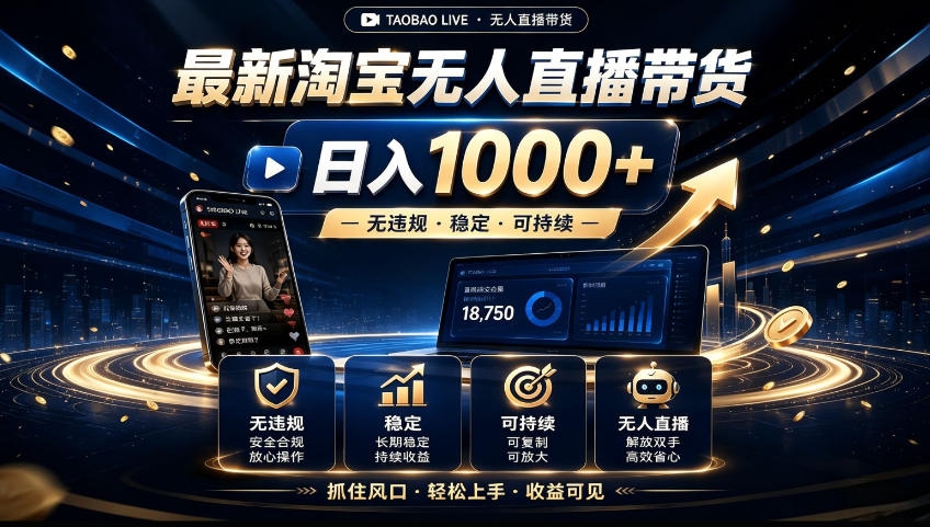 2026淘宝无人直播15.0,独家新技术,不用露脸、不用熬夜,自动直播自动出单,25小时卖17W【揭秘】