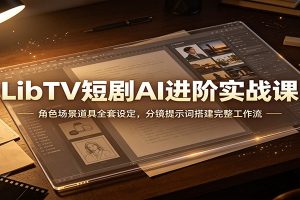 LibTV短剧AI进阶实战课：角色场景道具全套设定，分镜提示词搭建完整工作流