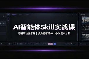 AI智能体Skill实战课：分镜高阶提示词，多角色智能体，小说剧本分镜