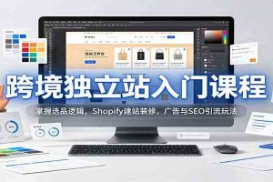 跨境独立站入门课程：掌握选品逻辑，Shopify建站装修，广告与SEO引流玩法