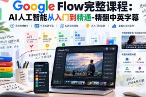 【无水印】Google Flow完整课程：AI人工智能从入门到精通-精翻中英字幕