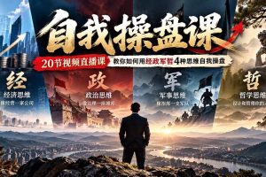 （20626期）【无水印】自我操盘课，20节视频直播课教你如何用经政军哲4种思维自我操盘（更新0924）
