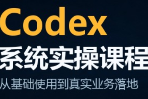 codex系统实操课程(更新10月)