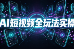 AI短视频全玩法实操(剪辑+带货+数字人+漫剧+短剧)