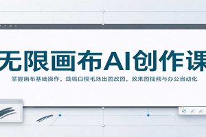 无限画布AI创作课:掌握画布基础操作,线稿白模毛坯出图改图,效果图视频与办公自动化