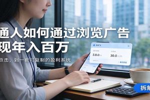 2026最新技术24小时全自动浏览广告，全网独家，单台设备日入200+，支持实地学习考察