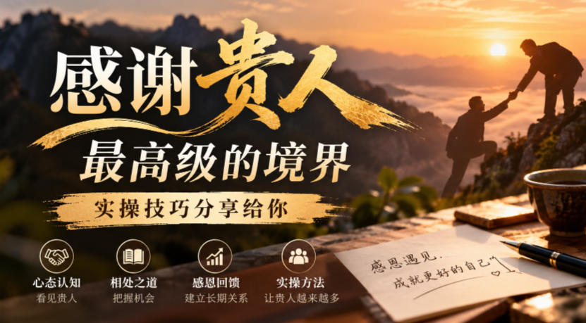 某公众号付费文章:感谢贵人最高级的境界,实操技巧分享给你