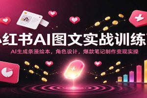 小红书AI图文实战训练营：AI生成条漫绘本，角色设计，爆款笔记制作变现实操