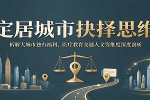 定居城市抉择思维：拆解大城市独有福利，医疗教育交通人文等维度深度剖析