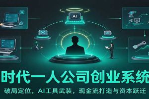 AI时代一人公司创业系统课:破局定位,AI工具武装,现金流打造与资本跃迁