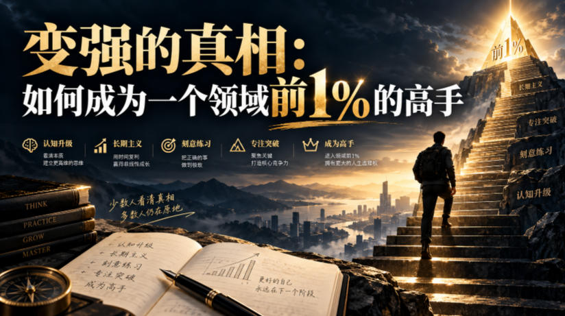 付费文章:变强的真相:如何成为一个领域前1%的高手